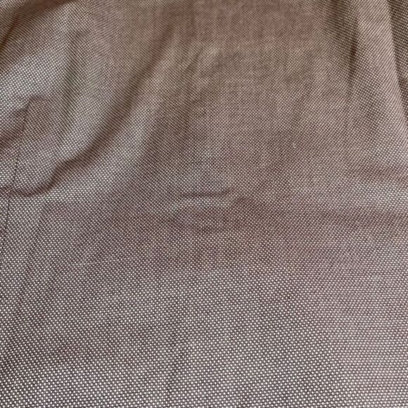 Murano Men's Slim Fit Button Front Shirt. Brown White dot Textured color Size L - Picture 5 of 9